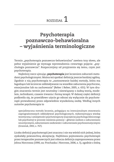 PDF Terapia Poznawczo Behawioralna Teoria I Praktyka Wydanie II