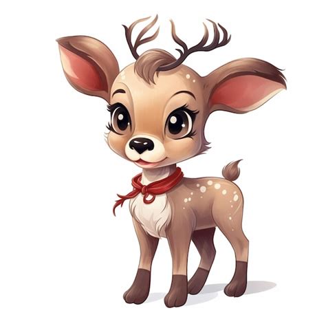 Premium AI Image Rudolph The Reindeer Is Wearing A Red Scarf And