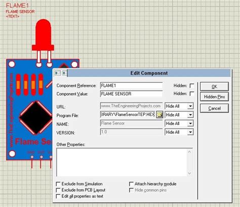 Flame Sensor Library For Proteus The Engineering Projects