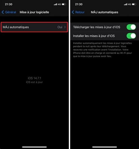 Comment activer les mises à jour automatiques sur iPhone