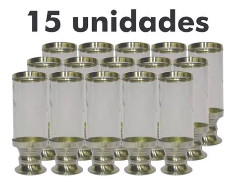 15 Porta Velas De Vidro Base Alta Transparente Frete grátis