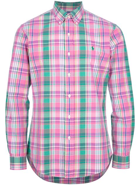 Polo Ralph Lauren Plaid Shirt In Pink For Men Lyst