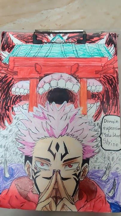sukuna domain expansion drawing  biggest drawing youtube