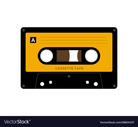 Audio cassette tape isolated old music Royalty Free Vector