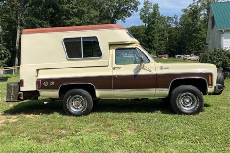 1976 Chevrolet K5 Blazer Cheyenne Chalet Camper 400 4x4 For Sale On Bat