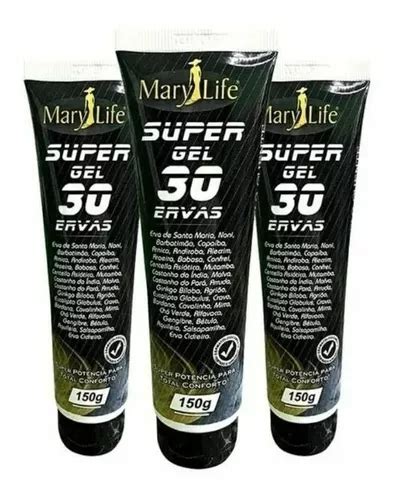 Kit3 Super Gel P Dores 30 Ervas Massageador Alívio Marylife