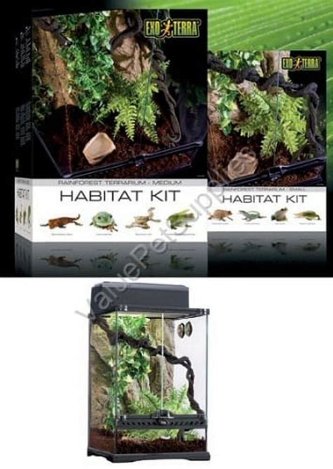 Exo Terra Rainforest Habitat Kit Medium Glass Terrarium X X