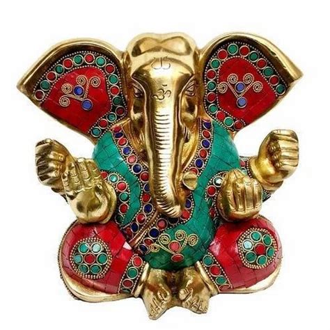 K K Stone Inlay Brass Ganpati Statue At Rs 7999 In Aligarh ID