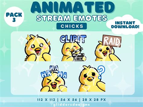 Animated Twitch Emotes Chicks Twitch Animated Emotes Chick Chick Emotes