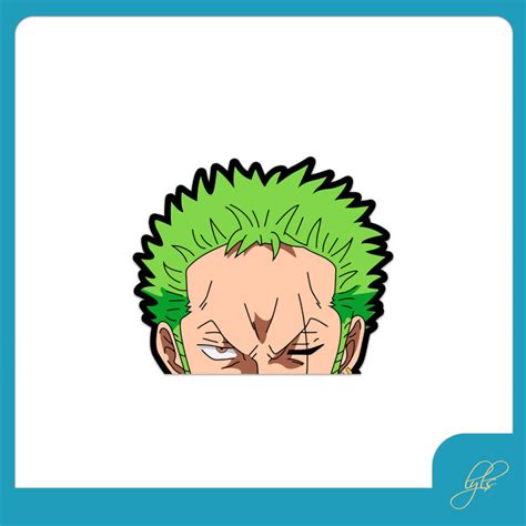 Roronoa Zoro One Piece Anime Peeker Waterproof Vinyl Sticker For