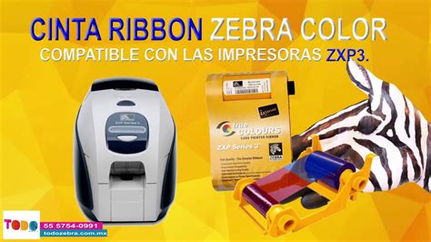 Cinta Ribbon Zebra Para Impresora Zxp Color Youtube