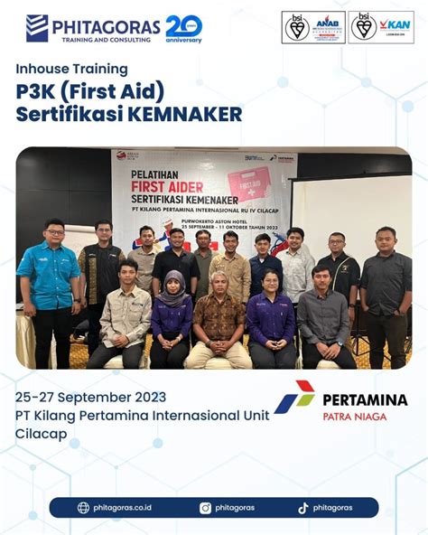 Inhouse Training P K First Aid Sertifikasi Kemnaker Pt Kilang