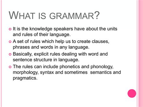 What is grammar | PPTX