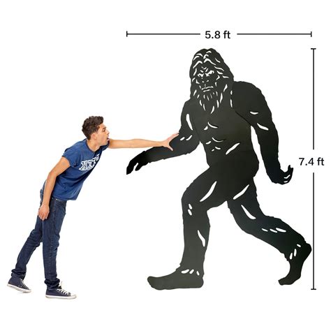 Tiggsy 74ft Bigfoot Metal Outdoor Decor Big Foot Sasquatch Ts For