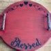 Custom Blessed 18 Round Barrel Lid Wood Lazy Susan Etsy