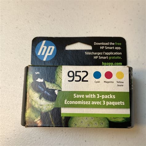 Used Genuine HP 952 Tri Color Cyan Magenta Yellow Ink N9K27AN OEM 7