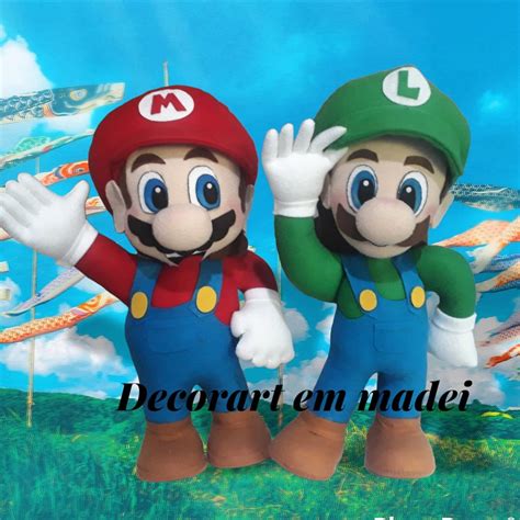 Super M Rio Bros Bonecos Decora O Feltro Elo