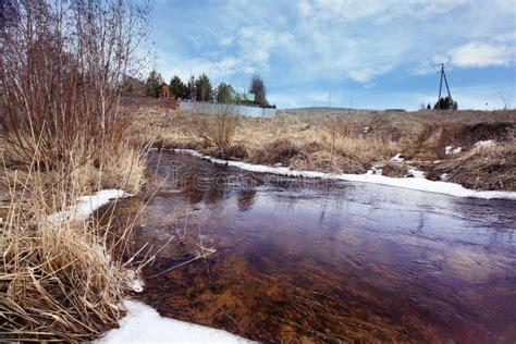 Spring Creek Water Landscape Stock Photo - Image of flow, fast: 47174344