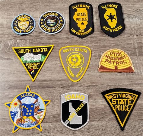 Lot Of 10 State Police Highway Patrol Shoulder Patches See Description Ebay