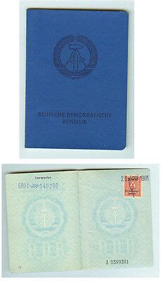 DDR GDR Ausweis Personalausweis mit Stempeln 1981 ungültig eBay