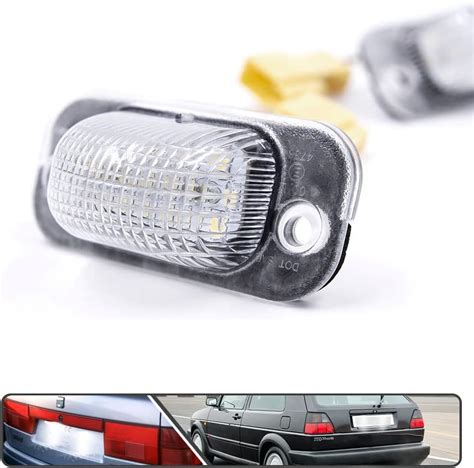 2 luces LED Jetta Golf MK2 para placa de matrícula para VW MK2 Golf