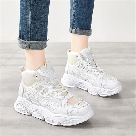 Women Casual Shoes Sneakers Trend Shoe Outdoor Lace Up Platform Shoes