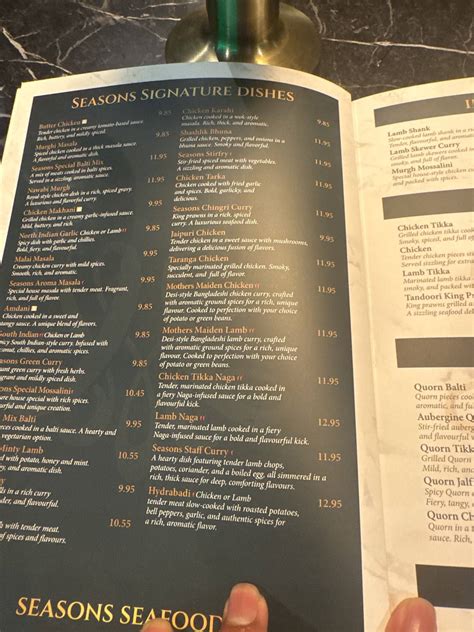 Menu at Season Spice restaurant, Cannock