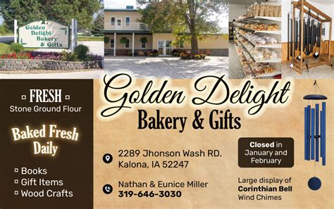 Golden Delight Bakery & Gifts – Big Horn Directory – by Big Horn ...