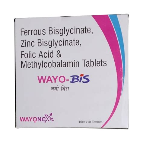 Ferrous Zinc Bisglycinate Folic Acid Methylcobalamin Tablet At Best