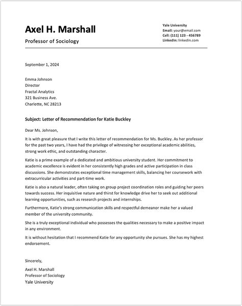 How To Write A Letter Of Recommendation Template Examples Resumeway