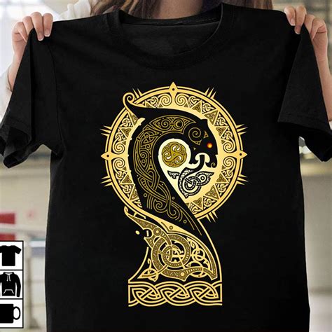 Amazing T Shirt With Celtic Knotwork Black Tee Shirts Mens Tshirts