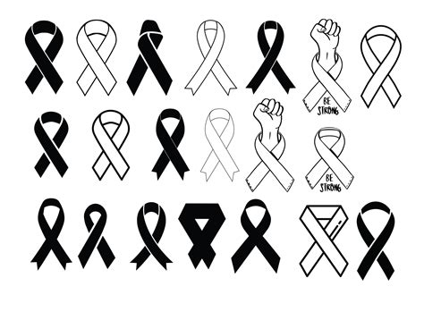 AWARENESS RIBBON SVG Awareness Ribbon Clipart Breast Cancer | Etsy