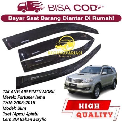 Jual Talang Air Mobil Toyota Fortuner Lama Thn 2005 2015 Model Slim