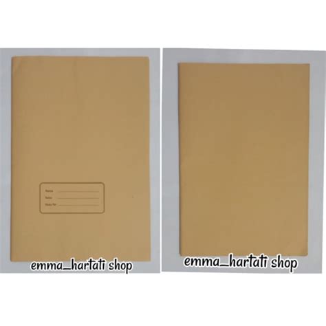 Jual Sampul Buku Coklat Ukuran Boxy Per Pak Isi 20 Lembar Shopee