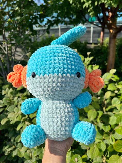 Crochet Mudkip Plushie Amigurumi Etsy