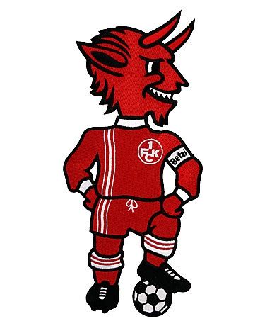 A Drawing Of A Red Devil Soccer Player