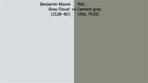 Benjamin Moore Gray Cloud Vs Ral Cement Grey Ral Side