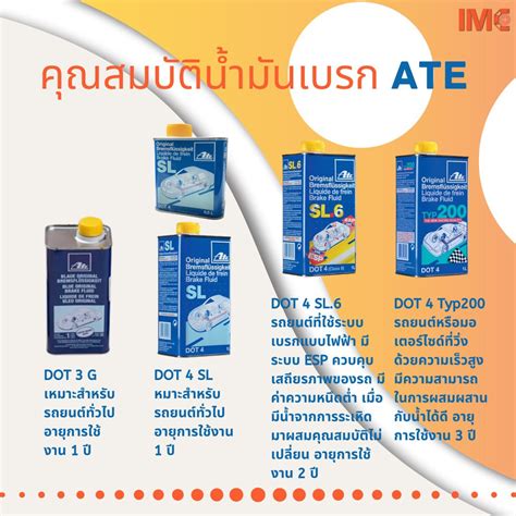 น้ำมันเบรค ATE DOT4 1.0L ขนาด 1 ลิตร สำหรับรถยนต์ทั่วไป ใช้ได้ทั้งรถ ...