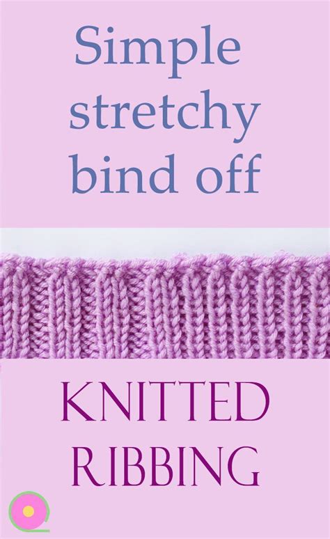 Easy and useful way to bind off ribbing in knitting. Creates an even ...