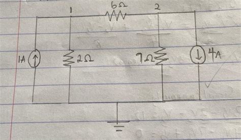 Solved Determine The Volatges At The Nodes Chegg