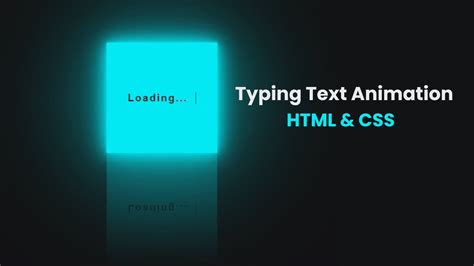 Glow Text Typing Animation Using Html And Css Html Css Typing Effect Youtube