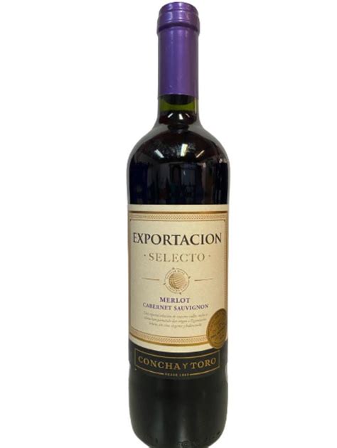 Vino Tinto Exportación Selecto Merlot cabernet sauvignon 700 cc