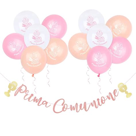 Festone Prima Comunione Pz Palloncini Prima Comunione Bambina