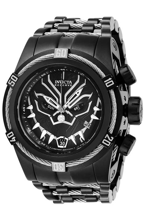 Invicta Marvel Limited Edition Black Panther Mens Quartz 53 Mm Black