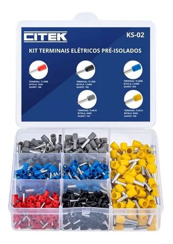 Kit Terminais Ilhós Tubular Simples 1mm A 6mm 600 Pç Frete grátis