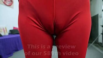 AMAZING THIGH GAP BIG CAMEL TOE In Tight Spandex Leggings Skinny Blonde XNXX