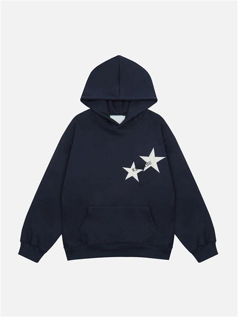 Majesda® Star Print Hoodie Clothes Contrast Hoodie Stylish Hoodies