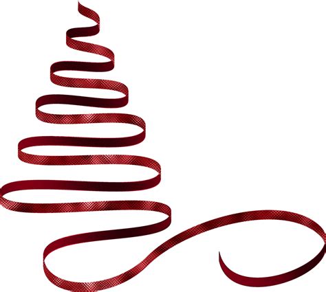 Free Red Ribbon Christmas Tree Clipart 13713959 Png With Transparent