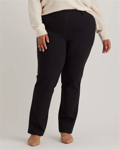 Ultra Stretch Ponte Straight Leg Pants Plus Size 28 Inseam