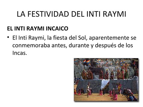 La Festividad Del Inti Raymi Ppt